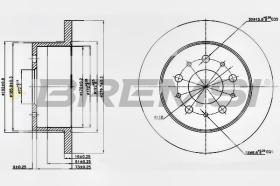 BREMSI CD7144S - B. DISC REAR DIA.280 SOLID CITROEN JUMPE