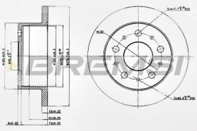 BREMSI CD7145S - B. DISC REAR DIA.280 SOLID CITROEN JUMPE