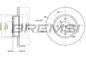 BREMSI CD7148S - B. DISC FRONT DIA.247 SOLID OPEL AGILA