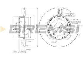 BREMSI CD7151V - B. DISC FRONT DIA.277 VENT. LAND ROVER F