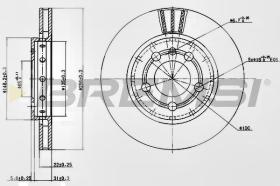 BREMSI CD7154V - B. DISC REAR DIA.256 VENT. SKODA OCTAVIA