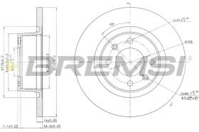 BREMSI CD7157S - B. DISC REAR DIA.276 SOLID CITROEN C5