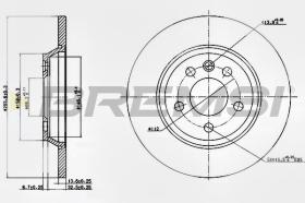 BREMSI CD7158S - B. DISC REAR DIA.294 SOLID VW SHARAN