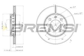 BREMSI CD7161V - B. DISC FRONT DIA.239 VENT. VW LUPO