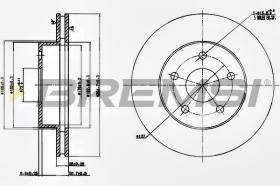 BREMSI CD7169V - B. DISC FRONT DIA.305 VENT. JEEP CHEROKE