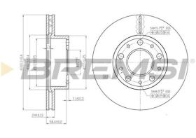 BREMSI CD7170V - B. DISC FRONT DIA.280 VENT. CITROEN JUMP