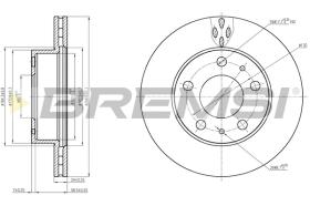 BREMSI CD7171V - B. DISC FRONT DIA.300 VENT. CITROEN JUMP