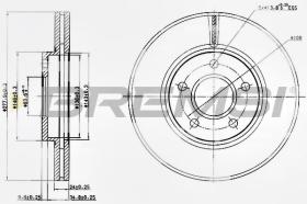 BREMSI CD7172V - B. DISC FRONT DIA.278 VENT. FORD TOURNEO