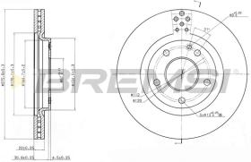 BREMSI CD7173V - B. DISC FRONT DIA.276 VENT. MERCED A190