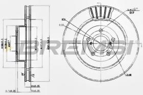 BREMSI CD7175V - B. DISC FRONT DIA.293 VENT. SUBARU FORES