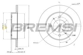 BREMSI CD7176S - B. DISC REAR DIA.258 SOLID HYUNDAI ELANT