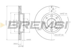 BREMSI CD7179V - B. DISC FRONT DIA.240 5 VENT. FIAT 500