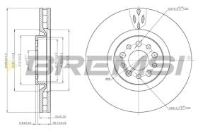 BREMSI CD7180V - B. DISC FRONT DIA.310 VENT. CITROEN C8