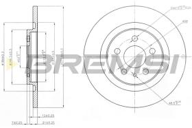 BREMSI CD7181S - B. DISC REAR DIA.272 SOLID LANCIA PHEDRA