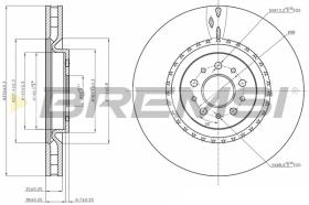 BREMSI CD7183V - B. DISC FRONT DIA.330 VENT. ALFA 156