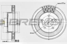 BREMSI CD7184V - B. DISC FRONT DIA.288 VENT. JEEP CHEROKE