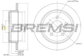 BREMSI CD7186S - B. DISC REAR DIA.284 SOLID JEEP GR CHERO