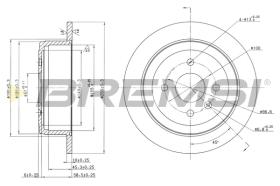 BREMSI CD7187S - B. DISC REAR DIA.258 SOLID DACIA LOGAN