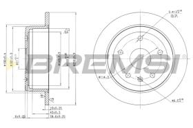 BREMSI CD7188S - B. DISC REAR DIA.258 SOLID DAEWOO LEGANZ