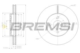 BREMSI CD7195V - B. DISC FRONT DIA.300 VENT. FORD FOCUS