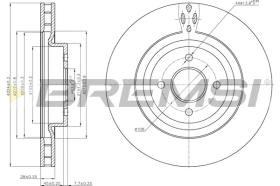 BREMSI CD7200V - B. DISC FRONT DIA.324 VENT. FORD FOCUS