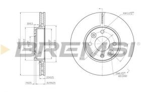 BREMSI CD7201V - B. DISC FRONT DIA.260 VENT. DACIA LOGAN