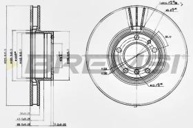 BREMSI CD7202V - B. DISC FRONT DIA.324 VENT. BMW 520