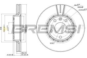 BREMSI CD7204V - B. DISC FRONT DIA.305 VENT. NISSAN PRIMA