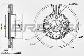 BREMSI CD7210V - B. DISC FRONT DIA.282 5 VENT. MAZDA 6