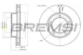 BREMSI CD7211V - B. DISC FRONT DIA.313 VENT. LEXUS LX