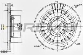 BREMSI CD7212V - B. DISC FRONT DIA.314 VENT. MITSUB PAJER