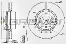 BREMSI CD7215V - B. DISC FRONT DIA.302 VENT. OPEL VECTRA