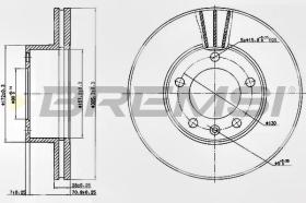 BREMSI CD7217V - B. DISC FRONT DIA.305 VENT. OPEL MOVANO