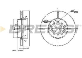 BREMSI CD7218V - B. DISC FRONT DIA.288 VENT. AUDI A3