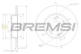 BREMSI CD7219S - B. DISC FRONT DIA.276 SOLID MERCED A150