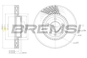 BREMSI CD7254V - B. DISC FRONT DIA.333 VENT. VW TRANSPORT