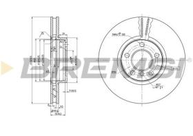 BREMSI CD7256V - B. DISC FRONT DIA.332 VENT. BMW X3