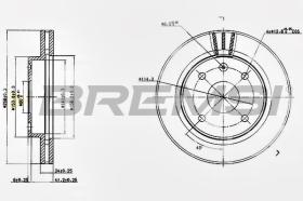 BREMSI CD7257V - B. DISC FRONT DIA.256 VENT. CHEVROLET NU