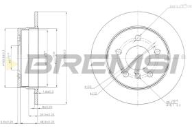 BREMSI CD7258S - B. DISC REAR DIA.258 SOLID MERCED A180