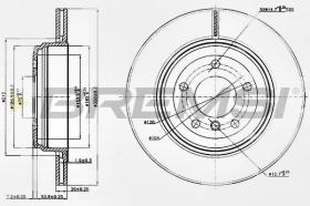 BREMSI CD7260V - B. DISC REAR DIA.320 VENT. BMW 525 I