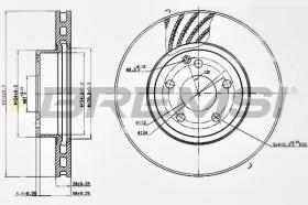 BREMSI CD7263V - B. DISC FRONT DIA.312 VENT. MERCED E280