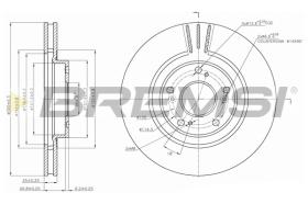 BREMSI CD7266V - B. DISC FRONT DIA.300 VENT. HONDA CIVIC