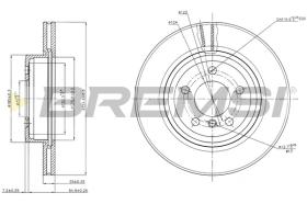 BREMSI CD7271V - B. DISC FRONT DIA.325 VENT. BMW X3