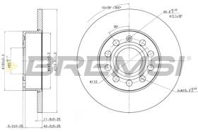 BREMSI CD7276S - B. DISC REAR DIA.260 SOLID AUDI A3