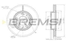 BREMSI CD7278V - B. DISC FRONT DIA.274 VENT. MAZDA 6