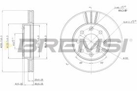 BREMSI CD7279V - B. DISC FRONT DIA.321 VENT. CHEVROLET LA