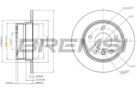 BREMSI CD7284S - B. DISC REAR DIA.280 SOLID BMW Z4