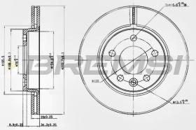 BREMSI CD7286V - B. DISC REAR DIA.294 VENT. VW MULTIVAN