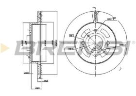 BREMSI CD7287V - B. DISC FRONT DIA.257 VENT. SUZUKI CARRY