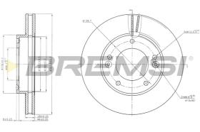 BREMSI CD7290V - B. DISC FRONT DIA.302 VENT. KIA SORENTO